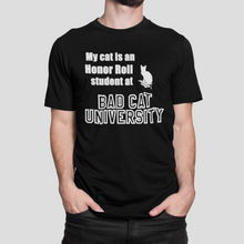 Load image into Gallery viewer, Bad Cat/Naughty Kitty University Honor Roll - Men's / Unisex T-shirt