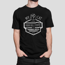 Load image into Gallery viewer, Bad Cat/Naughty Kitty University Honor Roll - Men's / Unisex T-shirt