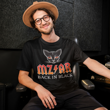 Load image into Gallery viewer, MZ/AR Cat Back in Black - Men's / Unisex T-shirt