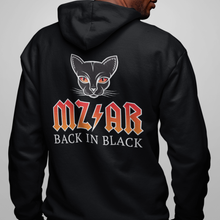 Load image into Gallery viewer, MZ/AR Cat Black In Black - Men's / Unisex Zip Front Hoodie