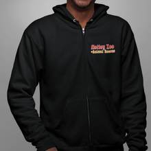 Load image into Gallery viewer, MZ/AR Cat Black In Black - Men's / Unisex Zip Front Hoodie