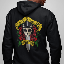 Load image into Gallery viewer, Claws 'N' Roses Men's/ Unisex Zip Front Hoodie