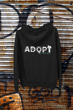 Load image into Gallery viewer, ADOPT (Feline style) Men's/ Unisex Zip Front Hoodie