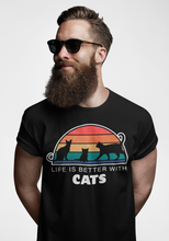 Load image into Gallery viewer, Life is Better with Cats - Men's/Unisex or Women's T-shirt