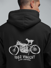 Load image into Gallery viewer, 1952 Vincent Black Lightning Men's/Unisex Zip Front Hoodie