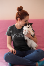 Load image into Gallery viewer, Ask me about my foster - women's t-shirt (black)