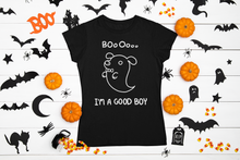 Load image into Gallery viewer, Boo!! I'm A Good Girl GHOST DOG  (Halloween Series)- Men's/ Unisex or Women's T-shirt
