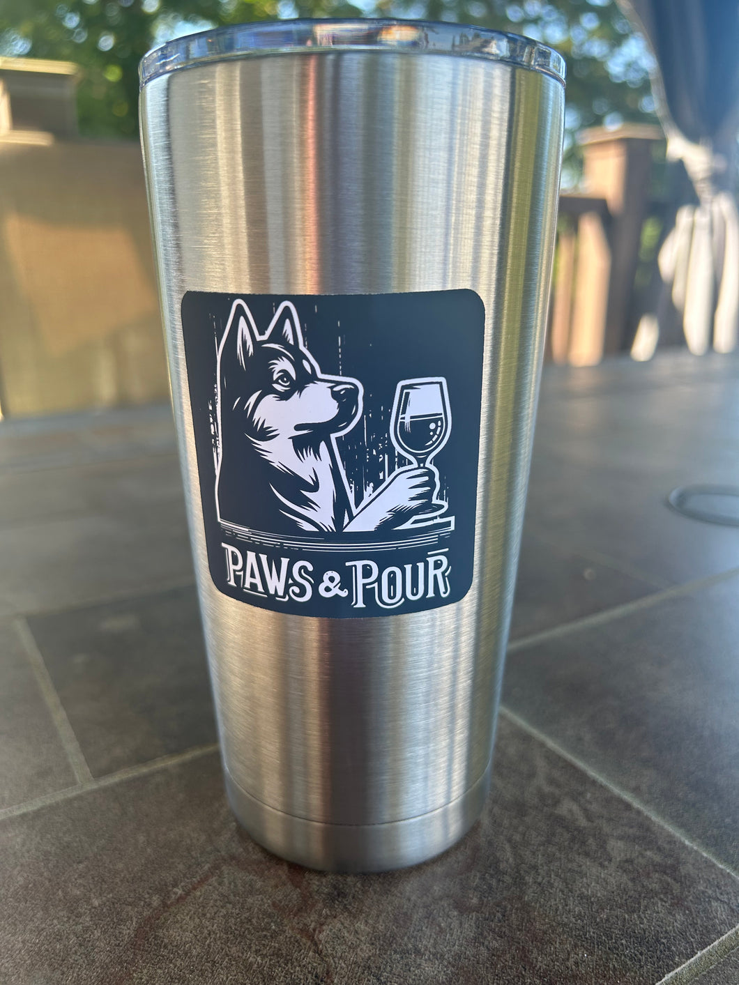 Wine tumbler - Paws & Pour Dog