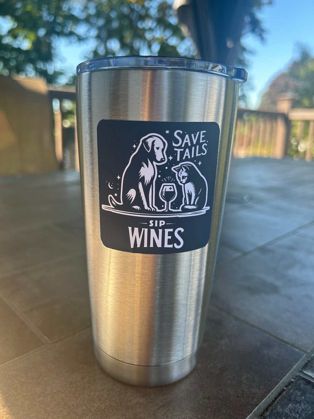 Tumbler - Save Tails - Sip Wine