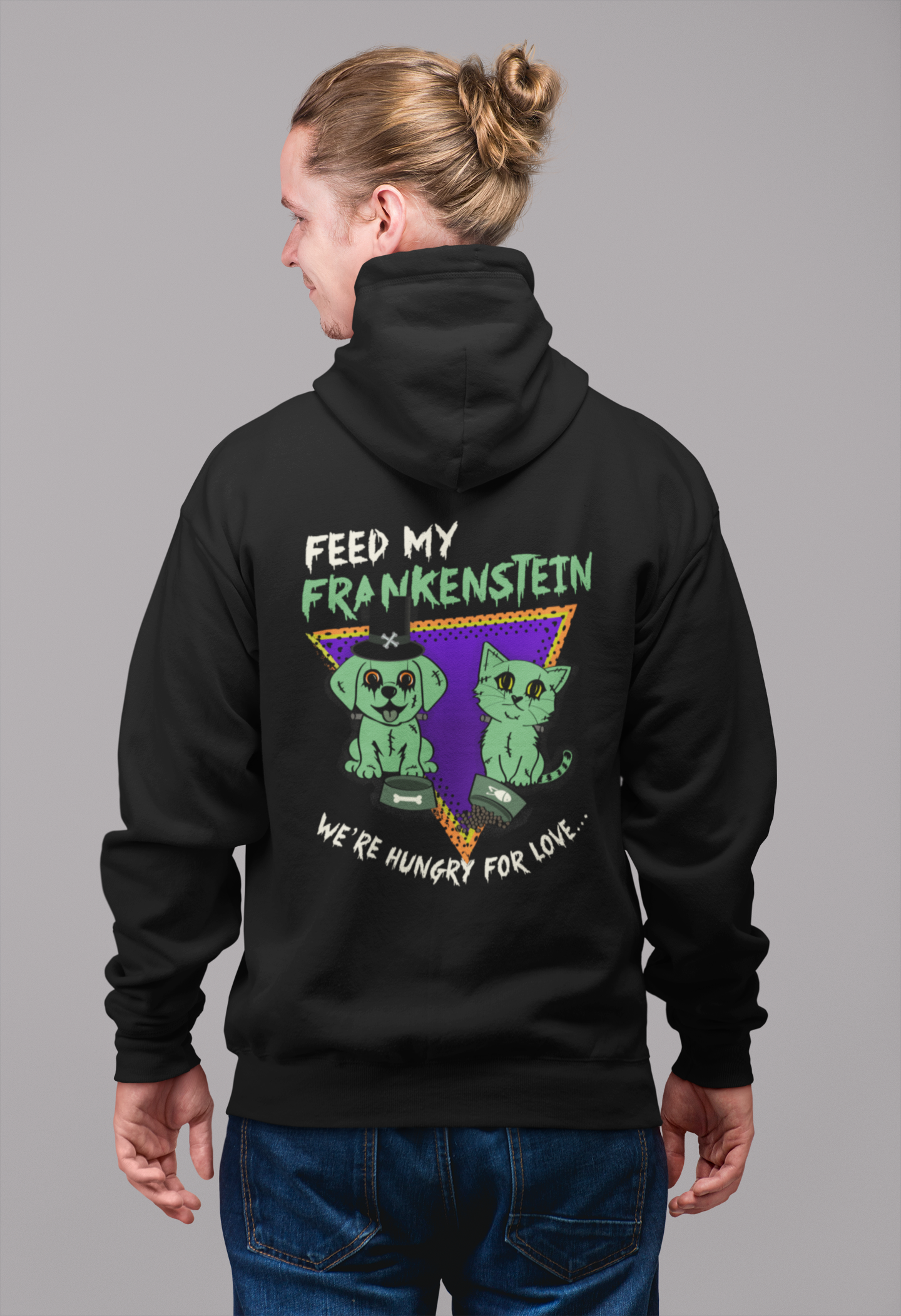 Feed My Frankenstein Men's/Unisex Zip Front Hoodie – MZ BEHIND THE