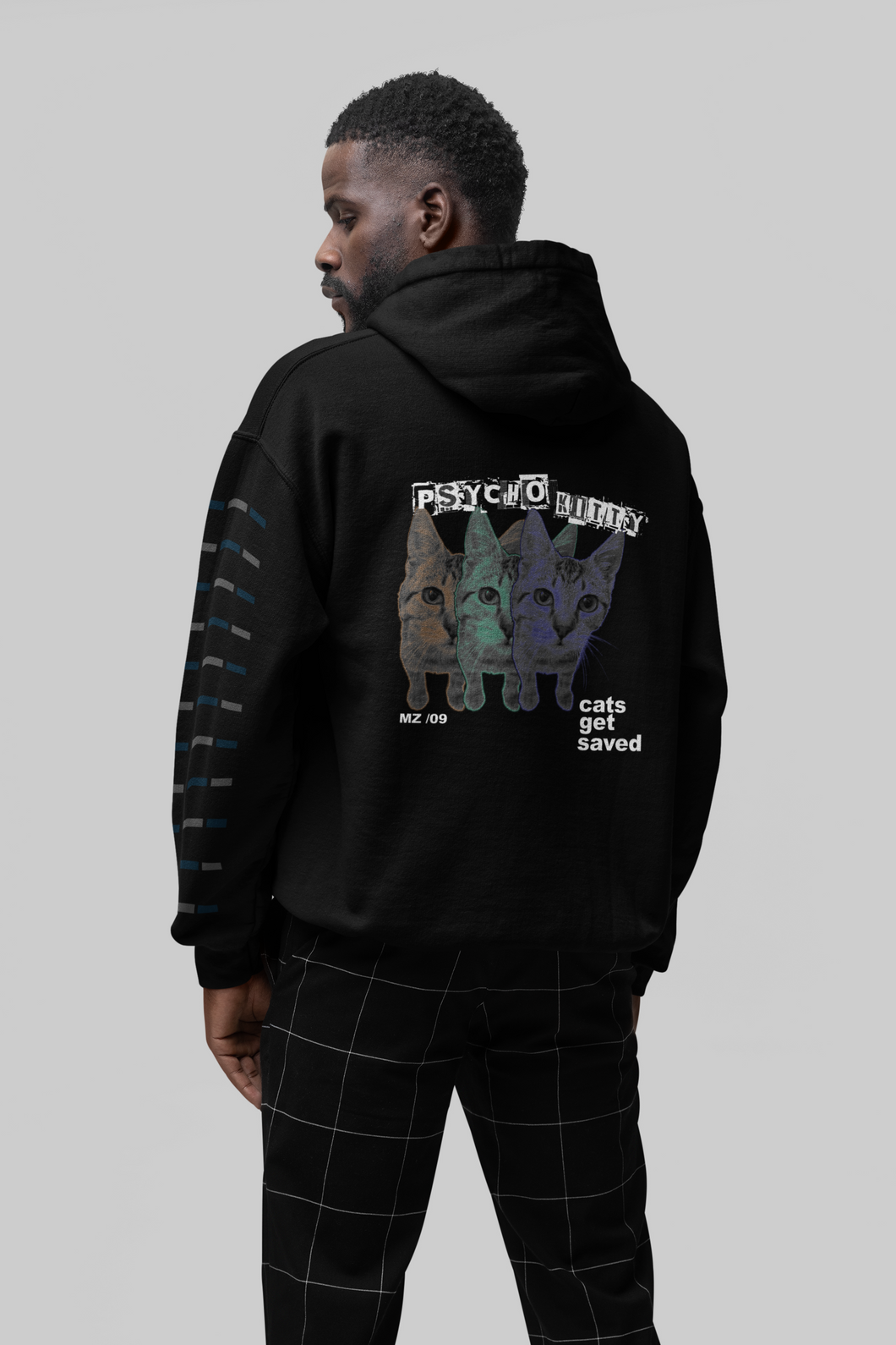 Psycho Kitty Men's/ Unisex Zip Front Hoodie