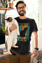 Load image into Gallery viewer, Rescue Rocks Vintage- Cat (with or without heart) Men&#39;s Unisex/ Women&#39;s T-shirt
