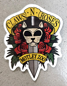 Claws N Roses Sticker