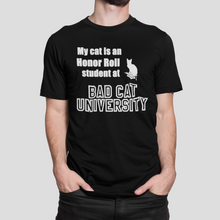 Load image into Gallery viewer, Bad Cat/Naughty Kitty University Honor Roll - Men&#39;s / Unisex T-shirt
