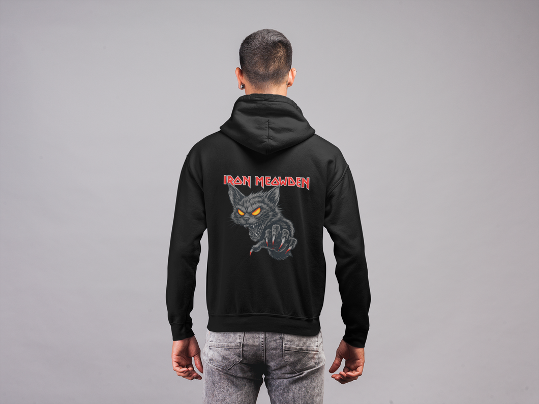 Iron Meowden- Men's/ Unisex Zip Front Hoodie