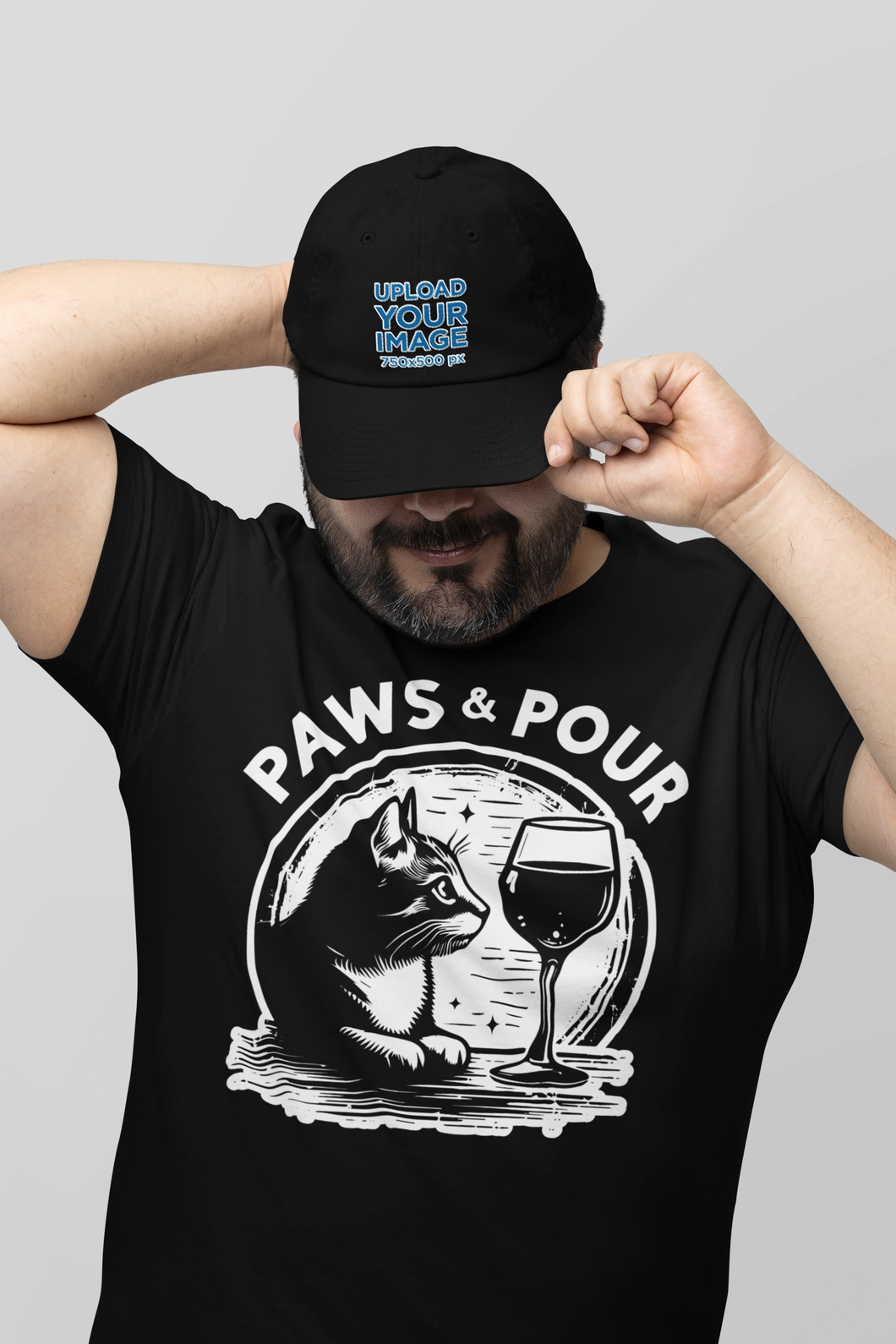 Paws & Pour Cat - Men's/Unisex or Women's T-Shirt