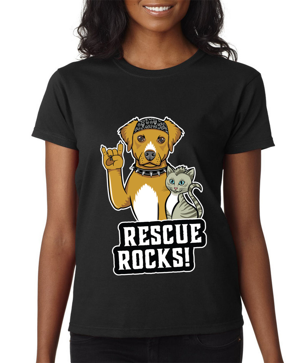 Rescue Rocks Edgy- Men's/Unisex or Women's T-shirt