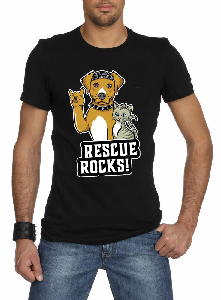 Rescue Rocks Edgy- Men's/Unisex or Women's T-shirt