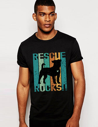 Rescue Rocks Vintage- Big Dog (with or without heart) Men's Unisex/ Women's Tshirt