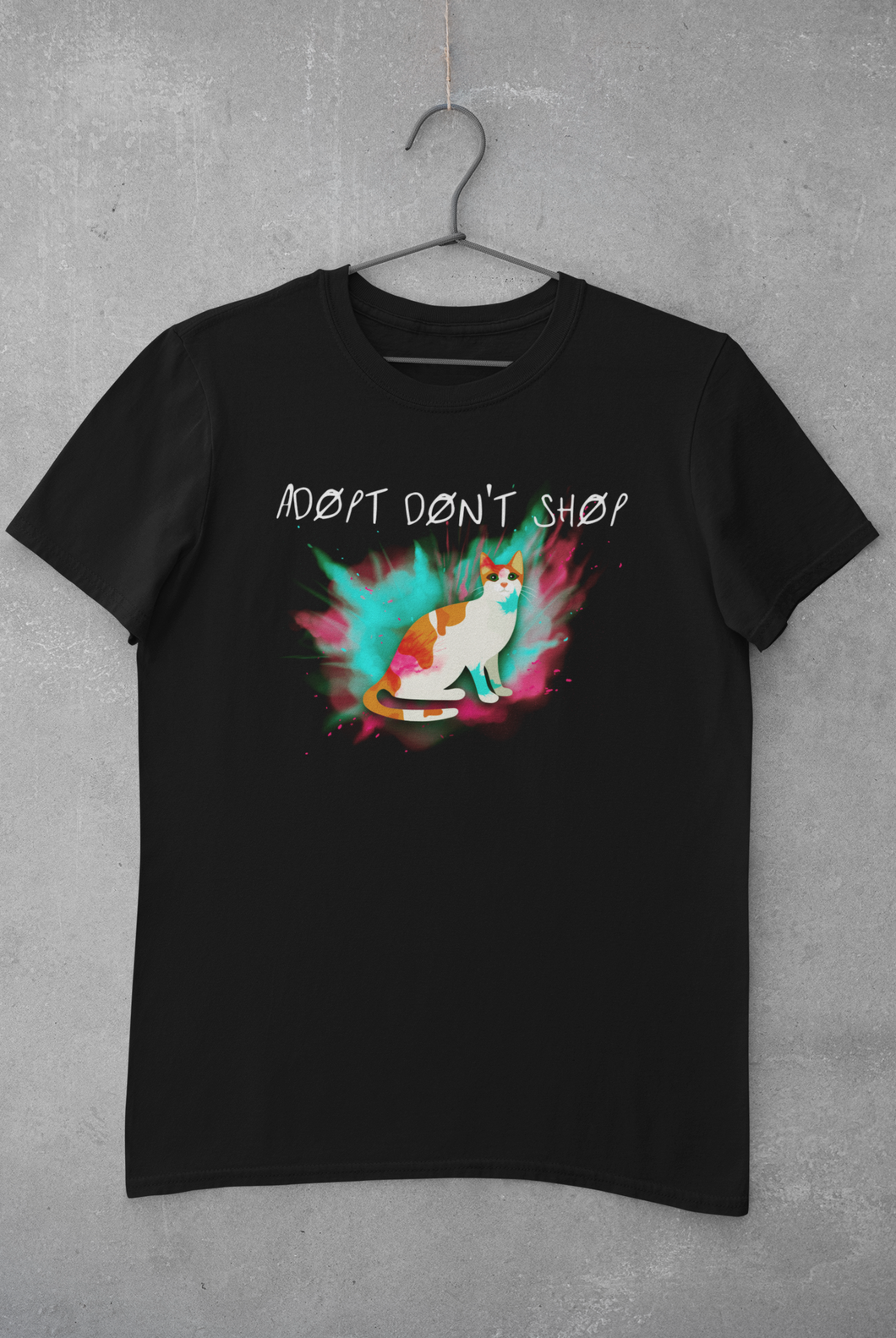 ADOPT Don't SHOP Color Splash Men's/Unisex or Women's T-shirt