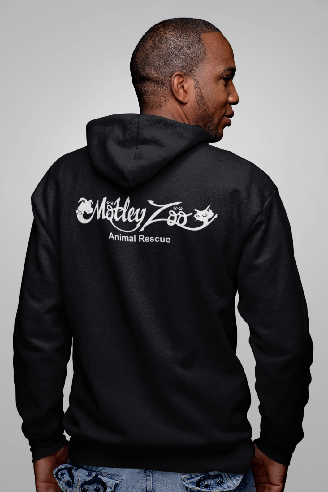 Motley Zoo Classic Logo Men's/Unisex Zip Front Hoodie