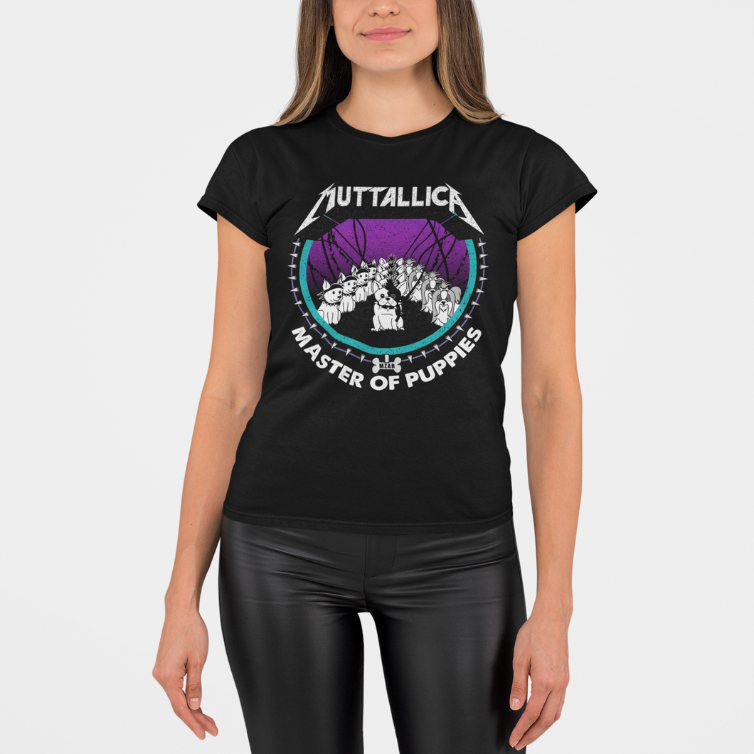 Muttallica v. 2.0 Men's/Unisex or Women's T-shirt (Black)